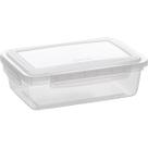 Pote Para Alimentos Retangular Com Travas 1,1 Litro Plástico