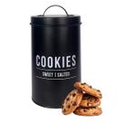 Pote Para Biscoito Manhattan Lata Com Tampa Organizador 1,6L
