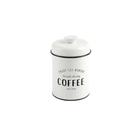 Pote para Café com Tampa Enjoy The Moment 16x11x11 Metal Branco / Preto - Btc