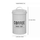 Pote para Café Manhattan em Aço Galvanizado Branco 1,2 Litros POTE178BR - Hauskraft