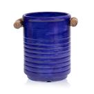Pote Para Colher De Pau Azul