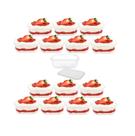 Pote Para Doces 250ml Retangular Tampa 24 Unidades