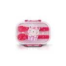 Pote Para Lanche De 2 Andares Infantil Bebê 400ml Lancheira Marmita Pink - Jackie Design