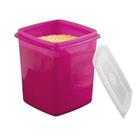 Pote Para Mantimento Quadradado Com Tampa Pink 1 Litro Pote Para Mantimento Quadradado Com Tampa Pink 1 Litro