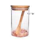 Pote para mantimentos de vidro com colher 600ml