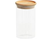 Pote para mantimentos de vidro com Tampa de Bambu Circular 600ml - OIKOS Pote para mantimentos de vidro com Tampa de Bambu Circular 600ml - OIKOS
