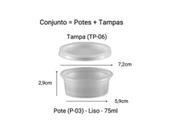 Pote para molho 75ml c/50 pacotes 250un