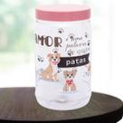 Pote Pet porta Ração para Cachorro 1,9 Litros Com Alça Rosa