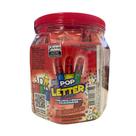 Pote Pirulito Pop Letter Morango Display Com 18 - Best Pop