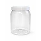 Pote Plástico 1700ml Transparente com Tampa Branca Pote Plástico 1700ml Transparente com Tampa Branca