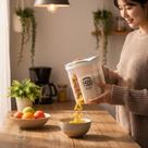 Pote Plástico Armazenamento 3 Divisórias 1,5L Transparente Vedação Hermética Resistente