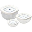 Pote Plástico Conj. 3potes Encaixáveis C/val Kit Pote Plástico Conj. 3potes Encaixáveis C/val Kit