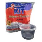 Pote Plástico Descartável Redondo C/tampa 500ml Orleplast C/25 Unidades