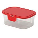 Pote Plástico Multiuso Tampa Fixa 600ml Porta Mantimentos Retangular Organizador Cozinha Resistente