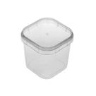 Pote Plástico Quadrado 220ml Crystal Com Tampa Lacre Plastilânia Pacote 10 Unidades