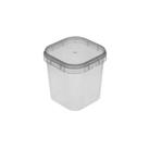 Pote Plástico Quadrado 500ml Crystal Com Tampa Lacre Plastilânia Pacote 10 Unidades