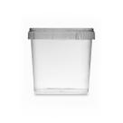Pote Plástico Quadrado com Lacre 220ml C/200 Potes Plastilânia