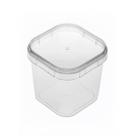 Pote Plástico Quadrado com Lacre 220ml C/200 Potes Plastilânia