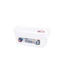 Pote Plástico Quadrado Transparente 880ml Alimentos Marmita Organizador