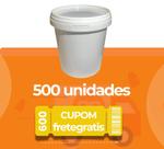 Pote Plástico Redondo 1 Litro com Tampa Lacre - Kit com 500 Peças