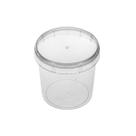 Pote Plástico Redondo 220ml Crystal Com Tampa Lacre Plastilânia Pacote 10 Unidades