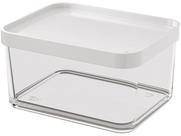 Pote Plástico Transparente Clear Grande de 1 Litro Tampa Branca - 20767/0007 - COZA