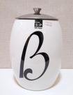 Pote Porcelana Branco com tampa de inox Barista - Salt & Pepper