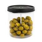 Pote Porta Conserva Azeitonas E Picles 1 Litro Com Aparador