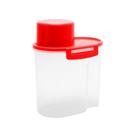 Pote Porta Farinha 1,8L Farinheira c/ Bico Dosador de Plástico Dispenser Para Cereais 1800ml Porta Sabão em Pó -