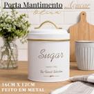Pote Porta Mantimento Açucar Lata De Aço 12x16cm Bege Multiuso Decorativo Olina Luxo Wolff Pote Porta Mantimento Açucar Lata De Aço 12x16cm Bege Multiuso Decorativo Olina Luxo Wolff