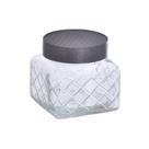 Pote Porta Mantimento Quadrado Diamante com Tampa 1 Litro