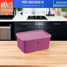 Pote Porta Mantimentos Retangular Transparente Multiuso 3L UZ