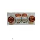 Pote Porta Temperos De Vidro Tampa4 Unid. 120 Ml Domo