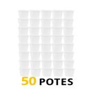 Pote PP com tampa lacre 400 Ml Redondo Branco - 50 Unidades