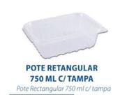 pote prafesta 750ml retangular c/tampa 144 unidades.