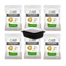 Pote Preto C/ 144un 750ml Descartável Marmita Freezer Microondas Fitness Retangular C/ Tampa