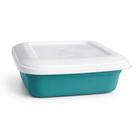 Pote Quadrado 1L Plástico Reforçado Tampa Hermética Resistente Alimentos Cozinha