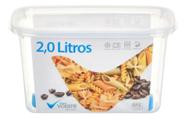 Pote Quadrado 2l Armazenamento Bpa Free Alimentos Multiuso