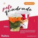 Pote Quadrado 350ml Freezer E Microondas com 20 unidades
