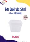 Pote quadrado auto lacre 250 ml c/ 240 unidades- bolo de pote/alimentos (16055)