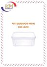 Pote quadrado auto lacre 400 ml - 10 unid. - embalagem alimentos (16000)