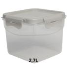 Pote Quadrado Com 4 Travas 2,7L Off White Unidade Pote Quadrado Com 4 Travas 2,7L Off White Unidade