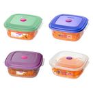 Pote Quadrado Plástico 480 ml Sanremo Cores Aleatórias Pote Quadrado Plástico 480 ml Sanremo Cores Aleatórias