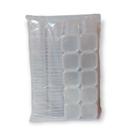 Pote Quadrado Transparente 220ml Tampa com Lacre c/100 un