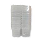 Pote Quadrado Transparente 220ml Tampa com Lacre c/20 un