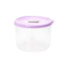 Pote Redondo 11cm De Altura Para Microo-ndas E Freezer Com Válvula 1,75l - Linha Wave Plasvale Lilás