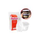 Pote Redondo 145ml com Tampa Freezer & Micro-ondas Prafesta Pacote 24 Unidades