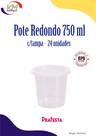 Pote Redondo 750 ml c/tampa 24 unid. - Prafesta - sobremesa, doces, conserva (7141) Pote Redondo 750 ml c/tampa 24 unid. - Prafesta - sobremesa, doces, conserva (7141)