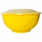 Pote Redondo Bacia Saladeira 3900ml cores c/ tampa Cor:Amarelo Pote Redondo Bacia Saladeira 3900ml cores c/ tampa Cor:Amarelo