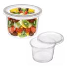 Pote redondo c/ tampa Cristal Freezer G312 500ml 300 unid